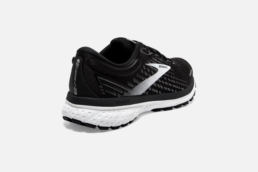 Brooks Ghost 13 Road Running Shoes - Womens - Black/White - YD5729384